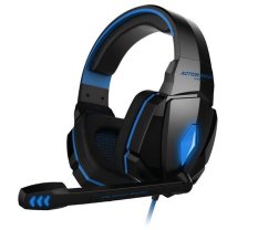 KOTION EACH G4000 Stereo 3.5mm Plug Gaming Headphone Headset Headband with Mic Volume Control for PC Game By AFUNTA - Black + Blue (Intl)
