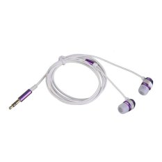 KUNPENG 3.5mm In-Ear Diamond Metal Mega Bass Earphone (Purple) - Intl