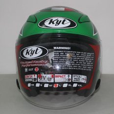 KYT Helmet Open Face Galaxy Slide Mugello GP Race - Hijau - Orange
