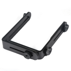 L-Shaped Double Dual Metal Bracket Holder Mount for Nikon Camera Speedlite Flash - Intl