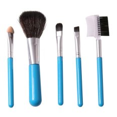LALANG 5Pcs Mini Makeup Brush Set Cosmetic Beauty Tool Kit (Blue)- Intl