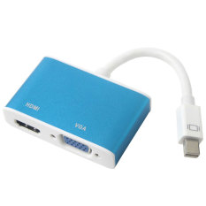 landor Blue 2 In 1 Mini DP to VGA HDMI Adapter Convertor for Apple MacBook MacBook Pro MacBook Air - Intl