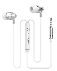 Langsdom M300 3.5MM Plug Subwoofer Earphone with Microphone (White) (Intl)