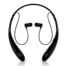 Lantoo Bluetooth Headset Universal Wireless Bluetooth 3.0 Music Stereo Headset Sport Wireless Headphone Vibration Neckband For Cellphone iPhone 6s/6s Plus iPad Samsung Galaxy LG (Black) (Intl)