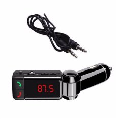 LCD Display Bluetooth Car MP3 AUX FM USB Charger for iPhone for Samsung (Black) (Intl)