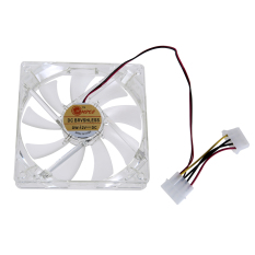 LED Light CPU Cooling Fan Computer PC Clear Case Quad 12CM Heatsink Green
