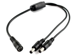 Linko DC2.1MM CCTV Car Power Cable Splitter 1 To 2 Male To Male Y-Splitter for Monitor or Camera (Intl)