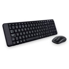 Logitech Keyboard with Mouse Wireless Combo - MK220 - Hitam