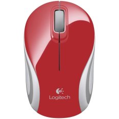 Logitech M187 Wireless Mini Mouse - Merah