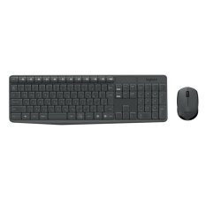 Logitech Wireless Keyboard and Mouse MK235 - Hitam