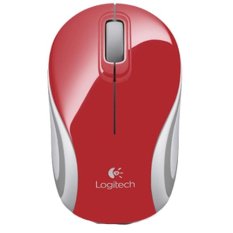 Logitech Wireless Mini Mouse - M187 - Merah