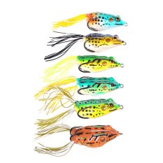 Lot Fishing Frog Lure Soft Artificial Bait Lures Topwater Hook 6 Piece Set - Intl