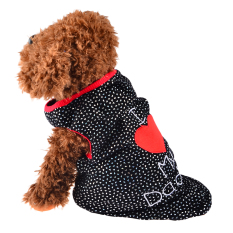 LT365 I Love My Daddy Dots Print Vest Sleeveless Puppy Dog Pet Cloth T-Shirts Apparel - Black/XS (Intl)