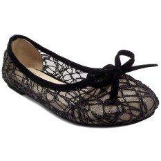 Lunetta Sepatu Anak Flat Shoes Jaring (Hitam)