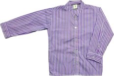 MacBear - Little Prophet - Baju Koko - Kemeja Tangan Panjang - Motif Salur Kombinasi -