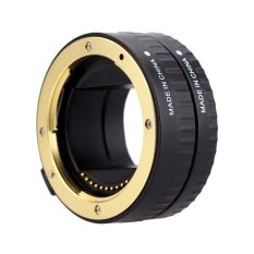 Macro AF Auto Focus Extension DG Tube 10mm 16mm Set Ring Metal Mount Support Full Frame for Sony E-mout NEX NEX-6 A7R A3000 (gold) Outdoorfree - INTL