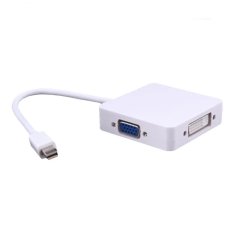 Mediatech Kabel Mini DP to HDMI, VGA dan DVI - Putih
