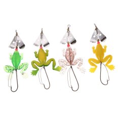 MEGA 4pcs Rubber Frog Soft Fishing Lures 9cm 6.2g - INTL