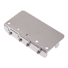 MEGA Chrome Vintage Style Bridge For Fender Jazz Bass Guitar 4-String with 4 Scr (Intl)