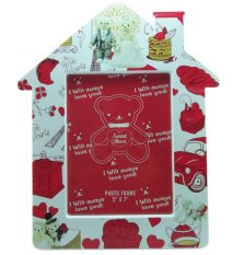 Meilyngiftshop Frame Foto Bear Rumah MT 7202 - Merah