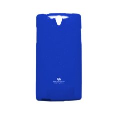 Mercury Jelly TPU Soft Case Oppo Find 5 Mini Casing Cover - Biru Tua