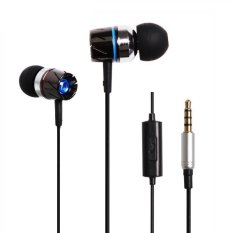 Metal Mega Bass Sports Running In-Ear Earphone For iphone LG (Black) - Intl