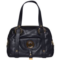 Michael Kors Black Leather Fulton Large Satchel Tote Shoulder Bag Handbag IFS00068403 (Intl)
