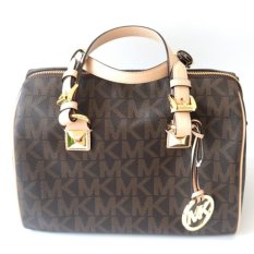 Michael Kors Grayson Medium Logo Satchel (Brown)