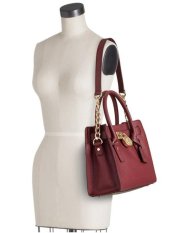 Michael Kors Hamilton Satchel Leather - Maroon