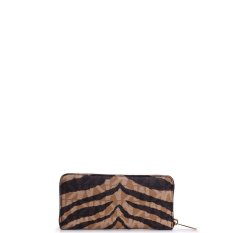Michael Kors Jet Set Continental Wallet In Brown Mk Signature Tiger IFS00069338 (Intl)