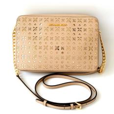Michael Kors Jet Set East West Perforated Large Crossbody (Bisque)