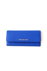 Michael Kors Jet Set Flat Wallet (Electric Blue)