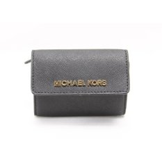 Michael Kors Jet Set Travel Black Saffiano Leather Travel Key Coin Wallet I5GRQ934XRY (Intl)