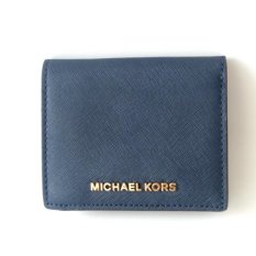 Michael Kors Jet Set Travel Saffiano Leather Card Holder - Navy