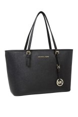Michael Kors - Jet Set Travel Saffiano - Top-Zip Tote - Hitam