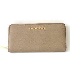 Michael Kors Jet Set Zip Around Continental Wallet - Dark Dune