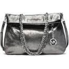 Michael Kors Large Lacey Fold-Over Tote Nickel New Leather IFS000174773 (Intl)