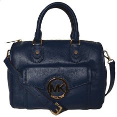 Michael Kors Navy Leather Margo Md Shoulder Satchel Tote Handbag IFS000180766 (Intl)