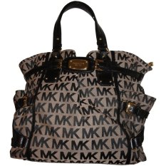 Michael Kors Purse Handbag Gansevoort Large North South Tote Beigeblackblack IFS000132996 (Intl)