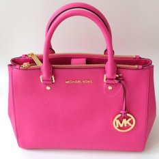 Michael Kors Sutton Medium Saffiano Leather Satchel - Raspberry