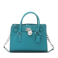 Michael Michael Kors East West Hamilton Satchel In Aqua Blue IFS000132563 (Intl)