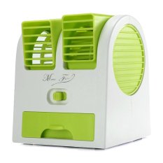 Mini Fan USB Air Conditioning Portable 2 Fan - Hijau