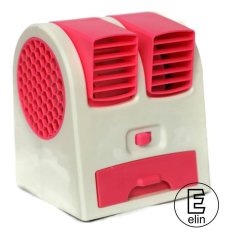 Mini Fan USB Air Conditioning Portable 2 Fan - Pink