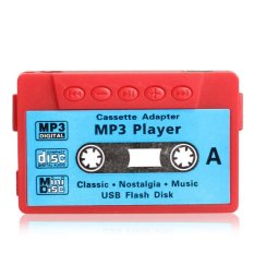 Mini MP3 Player TF USB Flash Disk Cassette Speaker R1BO (Red)