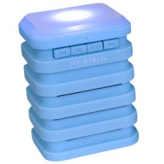 Mini Portable Wireless Bluetooth Speaker Amplifier Lights BT812L Blue - Intl