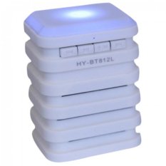 Mini Portable Wireless Bluetooth Speaker Amplifier Lights BT812L (White) - Intl