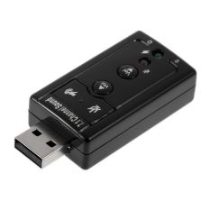 Mini USB 2.0 3D Virtual 12Mbps External 7.1 Channel Audio Sound Card Adapter - Intl