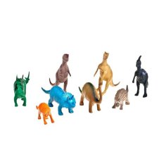 MOMO Toys Mainan Dino World Kantong 8 Pcs - Mainan Dinosaurus Kantong