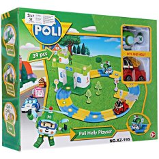 MOMO Toys Robocar Poli Helly Playset XZ-195 39Pcs - Mainan Track Hijau