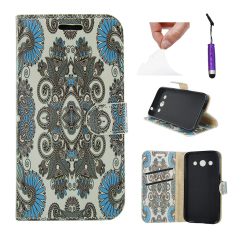 Moonmini Case for Samsung Galaxy Core Max G5108Q - Decorative Design PU Leather Flip Stand Case Cover Wallet with Card Holders